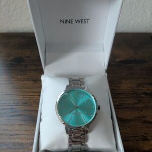 Nine West Turquoise Dial Silver Watch
